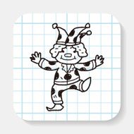 clown doodle drawing N16