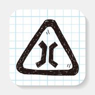 road narrow merge doodle N2