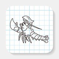 Lobster doodle N2