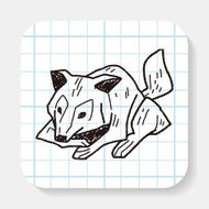 wolf doodle