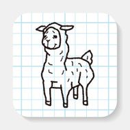 llama doodle