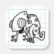 chameleon doodle