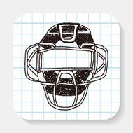 baseball catcher doodle N2