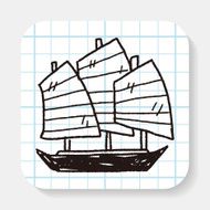 Chinese boat doodle