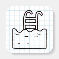 swim pool doodle