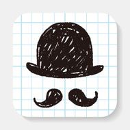 beard hat doodle