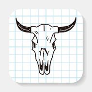 cow skull doodle