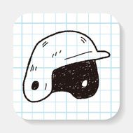baseball helmet doodle