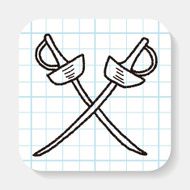 fencing doodle