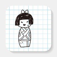 Japanese doll doodle