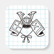samurai helmet doodle