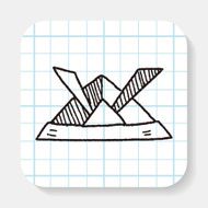 paper samurai helmet doodle