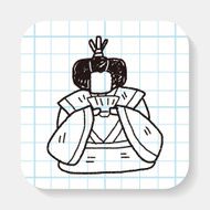Japanese queen doodle