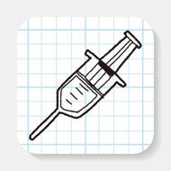 Syringes doodle drawing N2