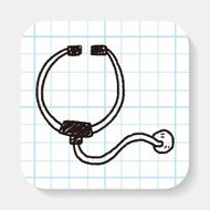 Stethoscope doodle drawing N2