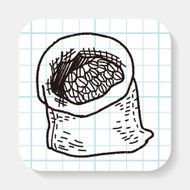 coffee bean doodle drawing N2