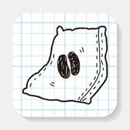 coffee bean doodle drawing N3