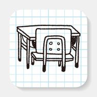 school desk doodle