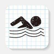 swimmer doodle drawing N2