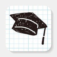 graduation hat doodle