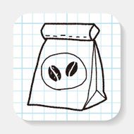 coffee bean doodle drawing N6