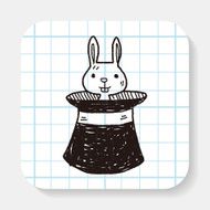 magic rabbit doodle drawing N3