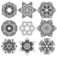 round vector ornaments