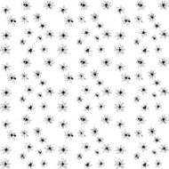 Vector seamless pattern with ink doodle flowers N2