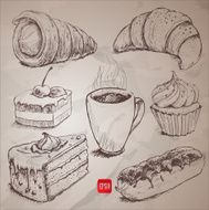 confectionery set of vector sketches N2