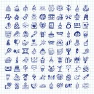 Doodle Birthday icons N3