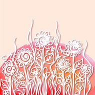 Vector watercolor paint floral design N4