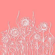 Vector watercolor paint floral design N10