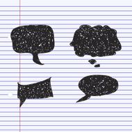 Simple doodle of a speech bubble N21