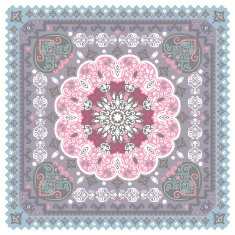 Turkish rug style seamless pattern N4