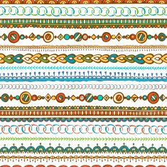 Seamless hand-drawn ethnic pattern