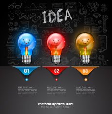 Infographic Layout for Brainstorming Concept background with graphs