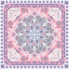 Turkish rug style seamless pattern N6