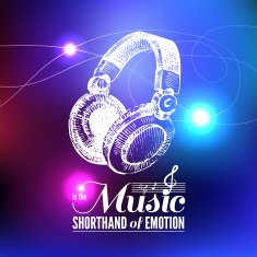 Music background Hand drawn illustration and typography design N2