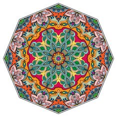 Mandala round ornament tribal ethnic arabic Indian style eight pointed N6