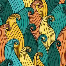 Seamless pattern with waves N6