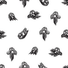 Vector halloween seamless pattern with hand drawn ghosts N2