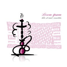 Hookah sketch for your design N5