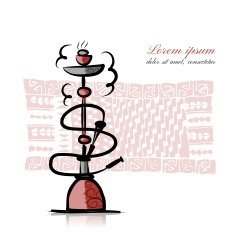 Hookah sketch for your design N8