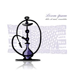 Hookah sketch for your design N9