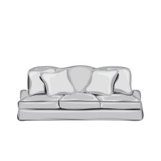 Hand drawn sketch sofa card