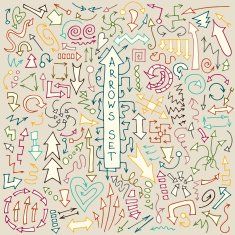 Cartoon sketch arrow set