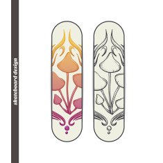 Skateboard Design Abstract Mushroom Five