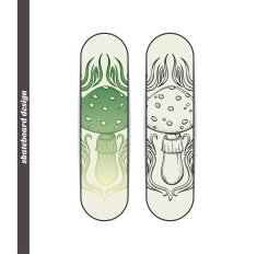 Skateboard Design Abstract Mushroom