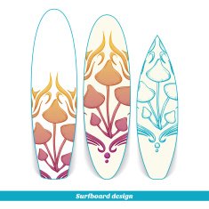 Surfboard Design Abstract Mushroom Four
