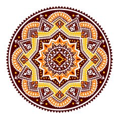 Beautiful Aztec tribal mandala ornament N3